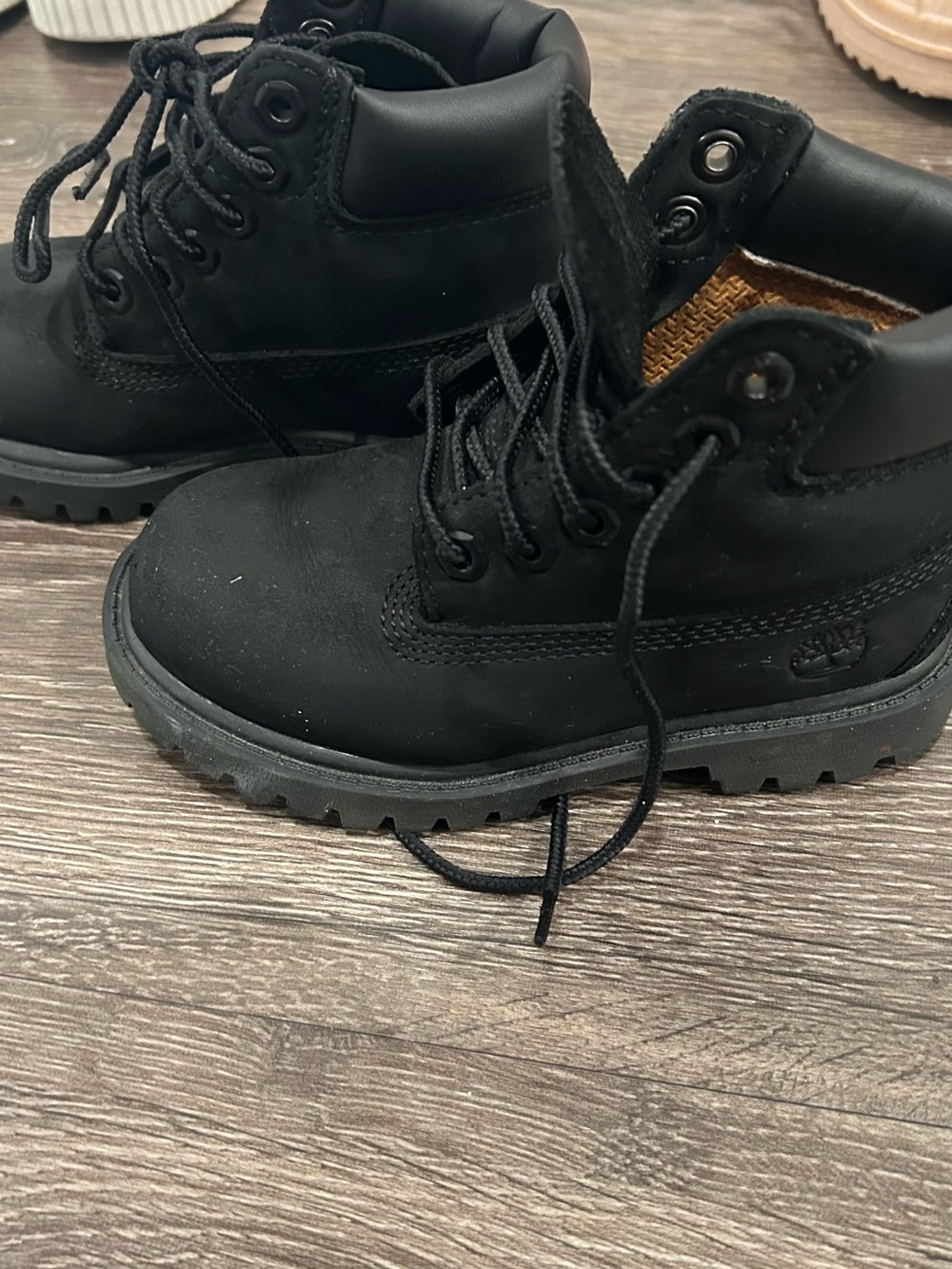 Timberland  Toddler Black Waterproof Lace-Up Boots